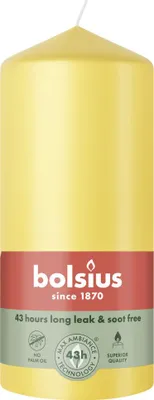 Produktbild von Bolsius Stumpenkerze sonnengelb 13 cm Ø 6,8 cm