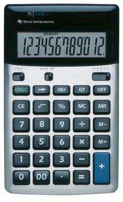 Obrázek produktu pro Stolní kalkulačka Texas Instruments TI-5018SV, velký displej a velká klávesnice