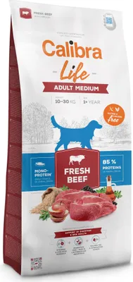 Obrázek produktu pro CALIBRA DOG life Adult Medium Fresh Hovězí suché krmivo pro psy 12 kg
