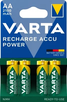 Obrázok produktu pre Nabíjacia batéria Mignon VARTA ''LONGLIFE ACCU Ready2Use'', Ni-MH, 2 100 mA, typ AA, blister po 4 kusoch
