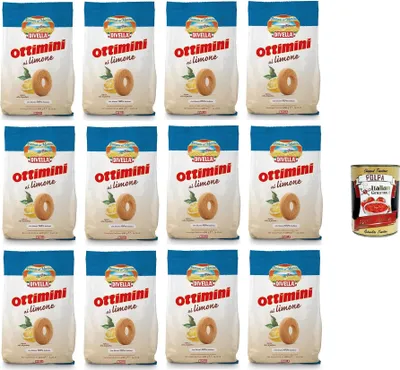 Produktbild von Divella Ottimini biscotti al Limone Zitronenkekse 12x400gr +Italian Gourmet polpa 400g