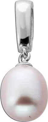 Produktbild von Perlenanhänger Weißgold 750 18K japanische Biwaperle 12.8mm