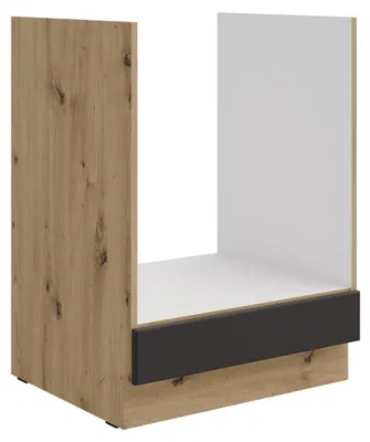 Produktbild von Herd Unterschrank 60 cm Stilo Grau Eiche Artisan Küchenzeile Küchenblock Küche