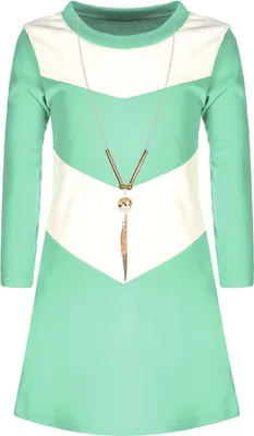 Produktbild von BEZLIT Schlichtes Mädchen Kleid mit Kette Grün 110