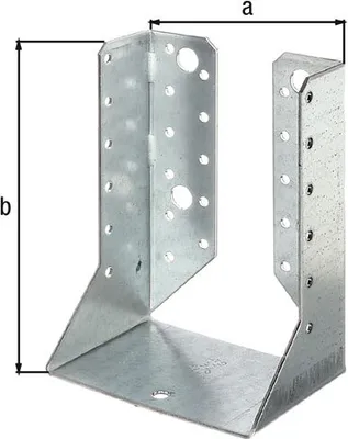 Produktbild von 100 x 140mm Holzverbinder innenliegend Balkenschuh innen mit ETA Zulassung - verzinkt
