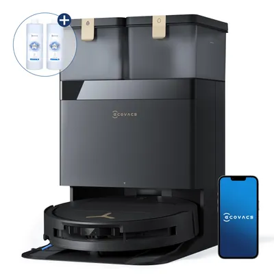 Produktbild von ECOVACS DEEBOT 25000Pa T50 PRO OMNI GEN3 Staubsauger Roboter mit 2PCS Original-Reinigungsflüssigkeit, Schwarz (Upgrade von T50 PRO GEN2)