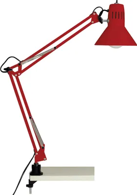 Productafbeelding van BRILLIANT Bureauklamplamp | Hobby | Functionele en veelzijdige bureaulamp | Rood | Zwenkbaar | Hoogteverstelbaar | 1x E27, max. 40W