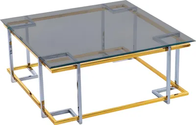 Produktbild von Transparenter Edelstahl Couchtisch modern elegant