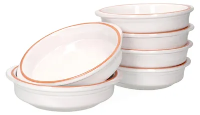 Zdjęcie produktu dla zestaw 2 glinianych misek Cazuela WHITE Ille Ø 16 cm rozmiar M Średniowieczny Wiking