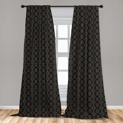 Immagine prodotto di Abakuhaus, tende per finestre, elementi di design grunge, set da 2 pannelli, 150 x 175 cm