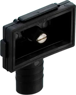 Produktbild von TG-Kunststoffe Überlauf flach mit Dichtung R 480 und Schlauchanschluss / Überlaufverbindung