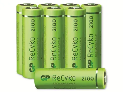 Produktbild von GP NiMH-Mignon-Akku ReCyko, HR06, 1,2V/2100mAh, 8 Stck