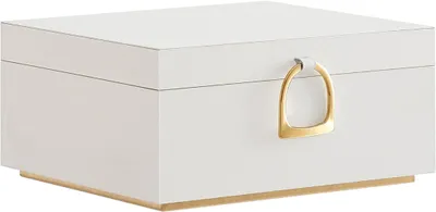 Immagine prodotto di SONGMICS Portagioie bianco 20 x 24 x 11 cm