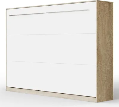 Produktbild von SMARTBett Schrankbett Standard  Eiche Sonoma/Weiss 140 Horizontal