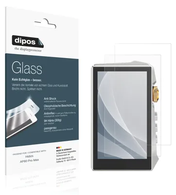 Produktbild von 2x Schutzfolie für Hidizs AP80 Pro Max matt - Anti-Shock 9H Folie dipos Glass Kunststoffglas