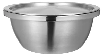 Image de Saladier en acier inoxydable avec couvercle, empilable, idéal pour la pâtisserie, les salades, les œufs, les pâtes et le stockage des aliments