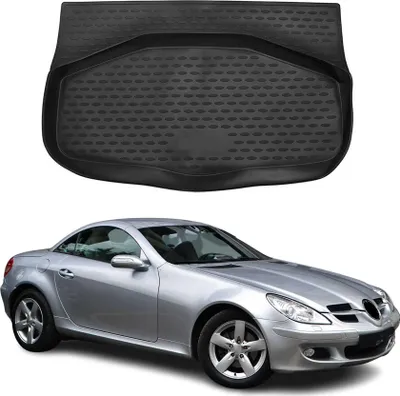 Productafbeelding van Kofferbakmat, kofferbakbeschermer voor Mercedes SLK-klasse R171, modeljaren 2004-2011, gemaakt van rubber (TPE)