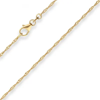 Produktbild von 1,4mm Singapurkette Goldkette Collier Halskette aus 333 Gold Gelbgold 50cm