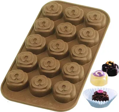 Produktbild von Ernesto Pralinenform Schokoladenform Backform Dekoration Schokolade Rose