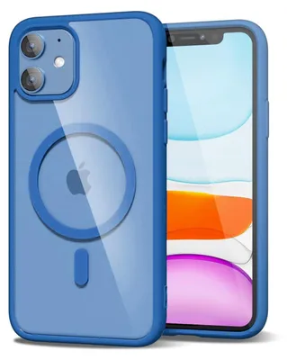 Obrázek produktu pro Magnetický kryt pro iPhone XS Max, kompatibilní s MagSafe, průhledné nárazuvzdorné pouzdro, ochranný zadní kryt Modrá