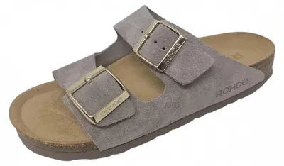 Produktbild von Rohde Damen Pantolette aus Veloursleder mit verstellbaren Schnallen Alba 5590, Größe:37 EU, Farbe:Beige