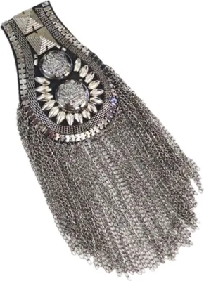 Produktbild von Schulter-Brosche, Quasten, Punk-Schmuck, leicht, verschleißfest, Brosche, Anstecknadel, Kleidung, Dekoration-Rotgussgrau