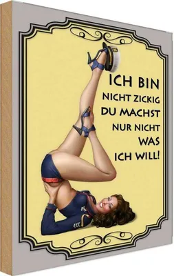 Produktbild von vianmo Holzschild 18x12 cm Frau ich bin nicht zickig Männer Frauen