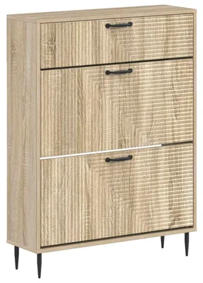Obrázek produktu pro vidaXL Skříňka na boty HAARLEM, 78 x 24 x 103 cm, materiál: dřevovláknitá deska