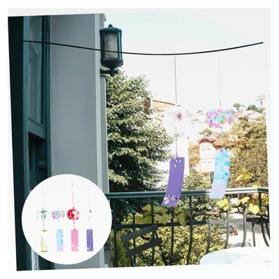 Produktbild von Windspiele 4 Stück aus Glas und Metall für Garten und Terrasse