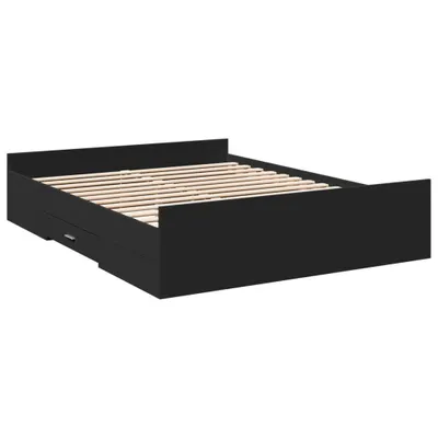 Immagine prodotto di Giroletto con Cassetti Nero 150x200 cm in Legno Multistrato