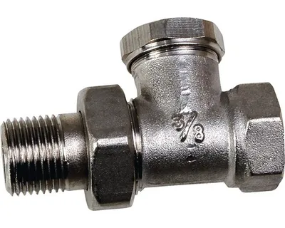 Obrázek produktu pro Šroubení k radiátoru přímé 3/8" s uzávěrem, niklované