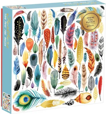 Produktbild von GALISON Metallic Square Puzzle Federn 500 Teile