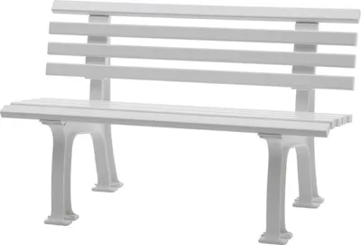 Produktbild von Gartenbank Antigua | 2-Sitzer | Weiß | HxBxT 74x120x54cm | Witterungs- & UV-beständiger Kunststoff | Parkbank Sitzbank Außenbereich Garten Balkon Terrasse
