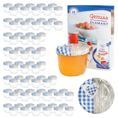 Immagine prodotto di Set di 100 vasetti di vetro da 230 ml con coperchio a vite