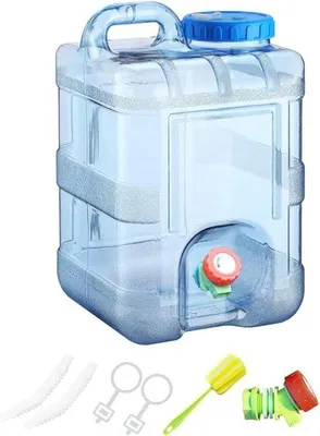 Produktbild von Famanu Wasserreservoir 5 Liter mit Hahn - Tragbarer Wassertank für Camping