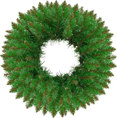 Image de Couronne de l'Avent extra dense 45 cm verte, décoration de Noël