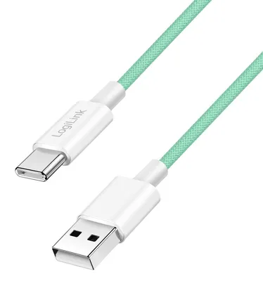 Obrázek produktu pro LogiLink CU0326, 0,5 m, USB A, USB C, USB 2.0, 0,48 Gbit/s, Zelená