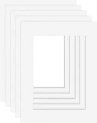 Produktbild von DEHA Design Passepartout (5er SET) 18x24 cm für Bilder im Format 13x18, Hellweiß