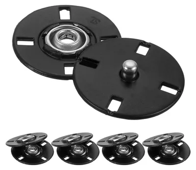5 unsichtbare Druckknöpfe, Metall, schwarz, 23 mm, für Kleidung