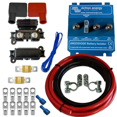 Produktbild von Zweitbatterieset | 80-2SC | Argodiode 12–24V 80A | 6m 16mm² Kabel