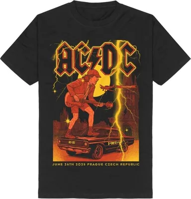 Produktbild von AC/DC T-Shirt Herren Prague schwarz Band-Merch, Bands 100% Baumwolle M