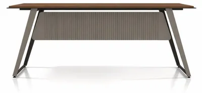 Productafbeelding van Modern bureau, bruin, voor thuiswerkplek, kantoor, werkplek, met opbergruimte