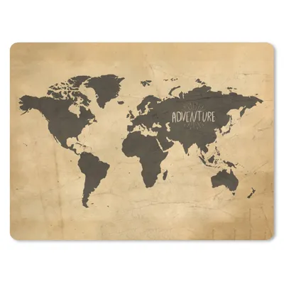 Produktbild von MuchoWow® Mauspad Mousepad Weltkarte - Retro - Braun 23x19 cm - Mousepads - Maus Mat - Pad - Mausunterlage - Schreibtischunterlage - Mauspad