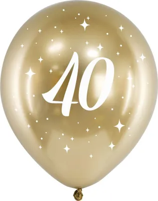 Produktbild von Glänzende Luftballons 30cm 40 gold A6 68398