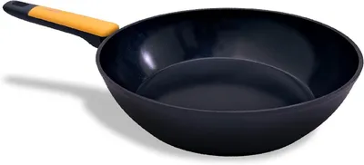 Zdjęcie produktu dla Patelnia Wok – Patelnia do smażenia na patelni – Patelnia do potraw azjatyckich – Powłoka ceramiczna wolna od PFOA – 28 cm – Czarna