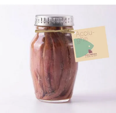 Immagine prodotto di Filetti di acciughe in olio d'oliva 160 gr. - Colimena
