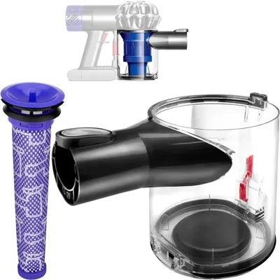 Staubbehälter für Dyson V6 DC58/DC59/DC62/DC74, grau, 1 Stück