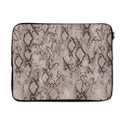 Produktbild von MuchoWow® Laptop Hülle 15 Zoll Tiermuster - Schlange - Schwarz - Grau Laptoptasche - Laptoptasche - Sleeve - Rundum-Schutz