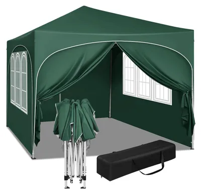 Immagine prodotto di Tenda per feste - Tenda - Tenda pieghevole per feste - Gazebo da giardino - Tenda pop-up per feste - 3x3 metri - con 4 pareti laterali