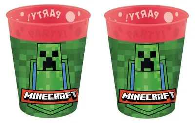 2er-Set Kinder-Trinkgläser 250 ml BPA-frei Minecraft